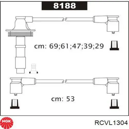 Высоковольтные провода RCVL1304 NGK