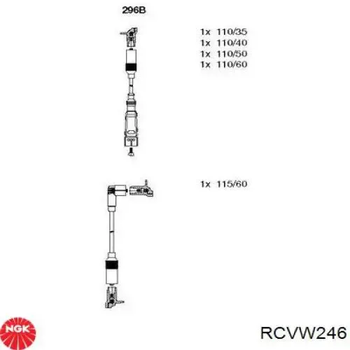 Высоковольтные провода RCVW246 NGK
