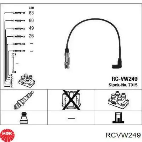 Высоковольтные провода RCVW249 NGK
