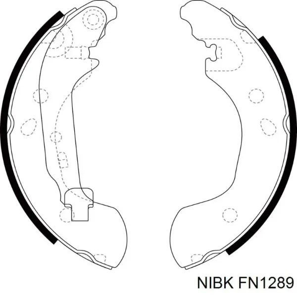 Задние барабанные колодки FN1289 Nibk