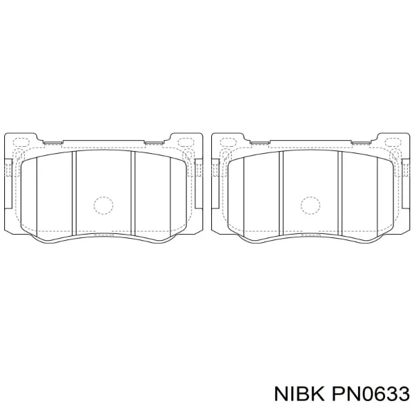 Передние тормозные колодки PN0633 Nibk