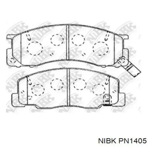 Передние тормозные колодки PN1405 Nibk
