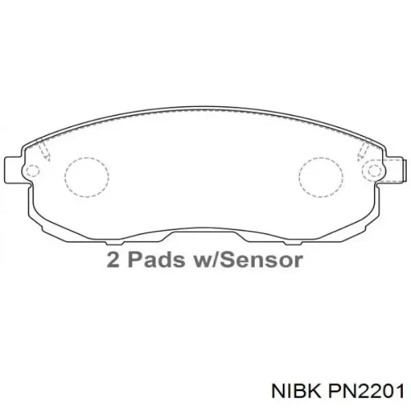 Передние тормозные колодки PN2201 Nibk