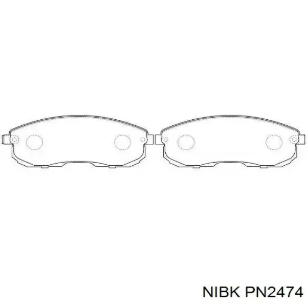 Передние тормозные колодки PN2474 Nibk