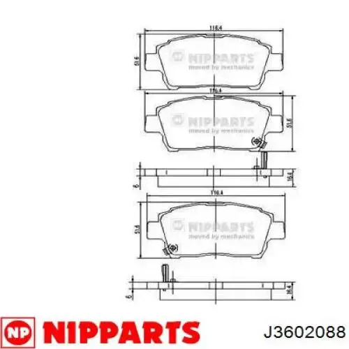 Передние тормозные колодки BP1722 Matomi
