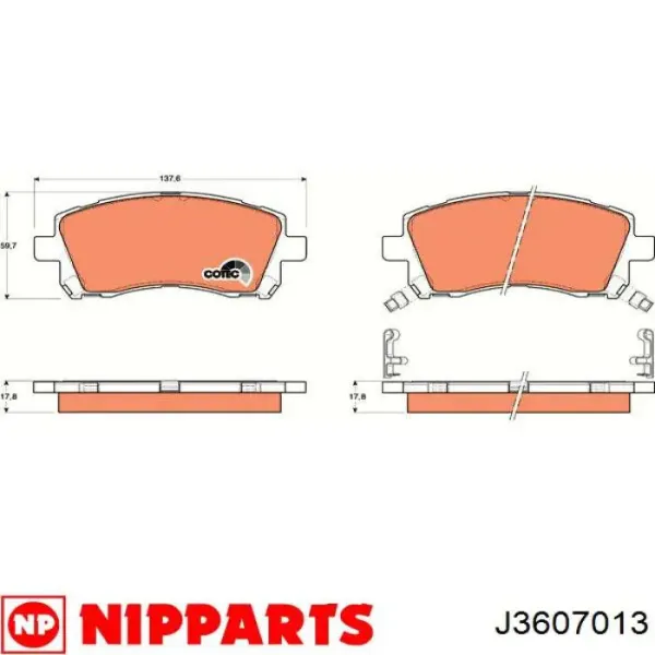 Тормозные колодки Subaru 26296AE220