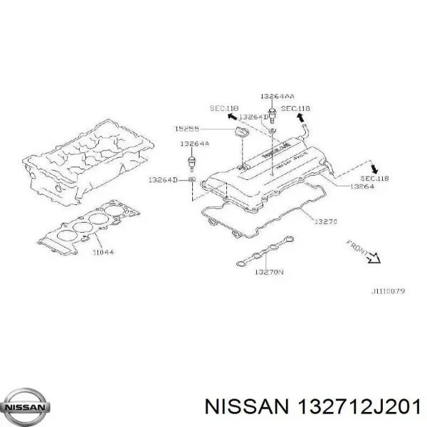 Прокладка свечного колодца 132712J201 Nissan/Infiniti