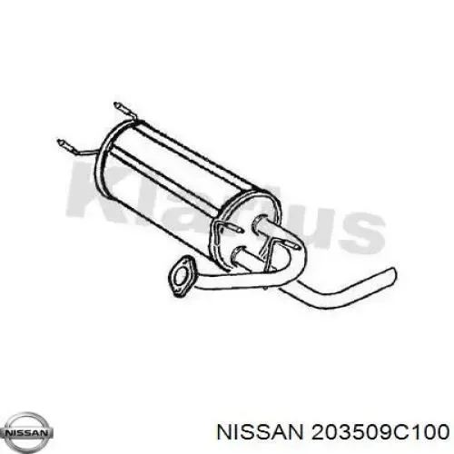 Глушитель задний 203509C100 Nissan/Infiniti