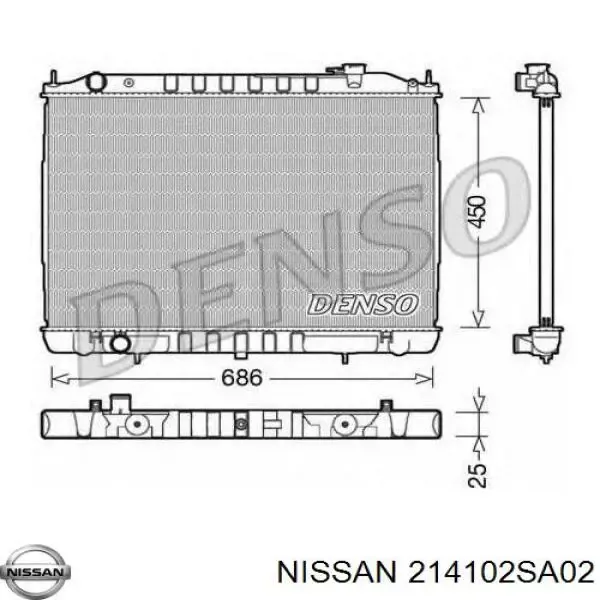 214102SA02 Nissan/Infiniti Радиатор охлаждения двигателя