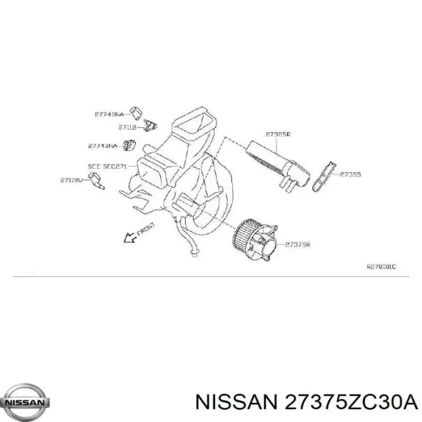 Вентилятор печки 27375ZC30A Nissan/Infiniti