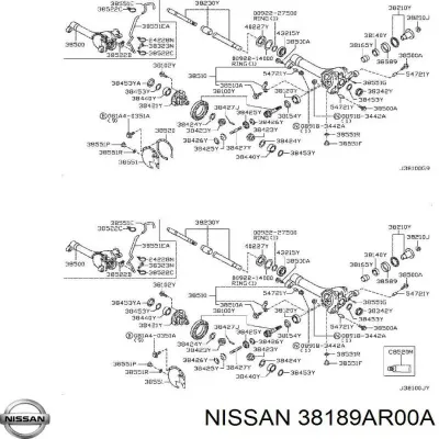Сальник хвостовика редуктора переднего моста NISSAN 38189AR00A