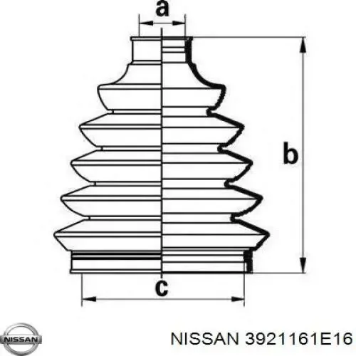 ШРУС наружный передний 3921161E16 Nissan/Infiniti