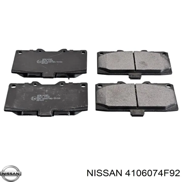 Передние тормозные колодки 4106074F92 Nissan/Infiniti