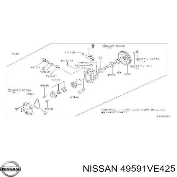 Ремкомплект насоса ГУР MA8002KIT MSG