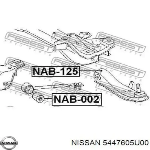 Сайлентблок тяги торсиона 5447605U00 Nissan/Infiniti