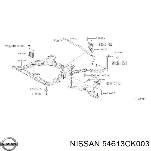 Втулка стабилизатора 54613CK003 Nissan/Infiniti