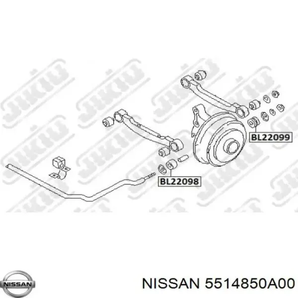 Сайлентблок стабилизатора заднего J51002 Japan Cars