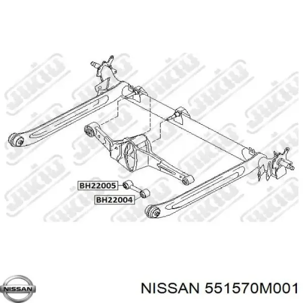 Сайлентблок тяги поперечной (задней подвески) 551570M001 Nissan/Infiniti