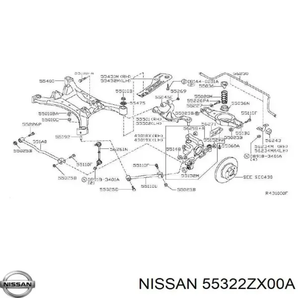 55322ZX00A Nissan/Infiniti - купить недорого в Украине
