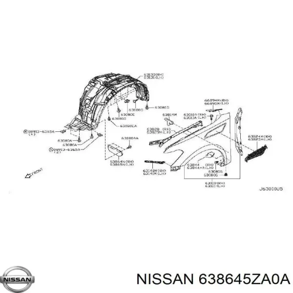  638645ZA0A Nissan/Infiniti