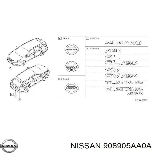  908905AA0A Nissan/Infiniti