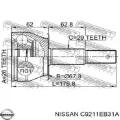 ШРУС наружный передний Nissan Navara D40