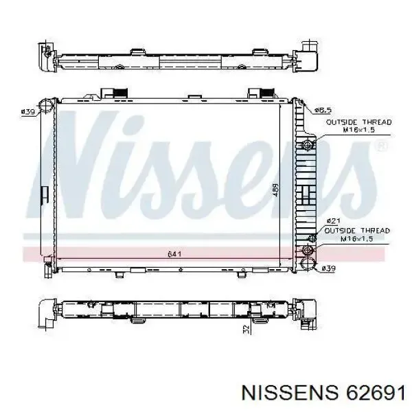 Радиатор охлаждения Nissens 62691