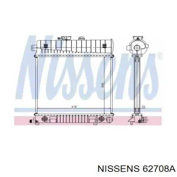 62708A Nissens Радиатор основной