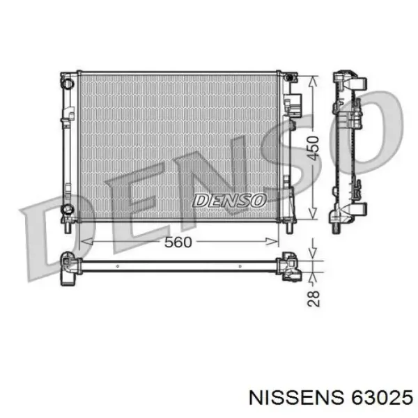 Радиатор 63025 Nissens