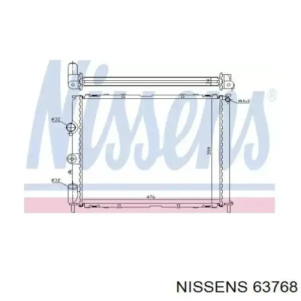 Радиатор 63768 Nissens