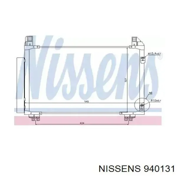 Радиатор кондиционера 940131 Nissens