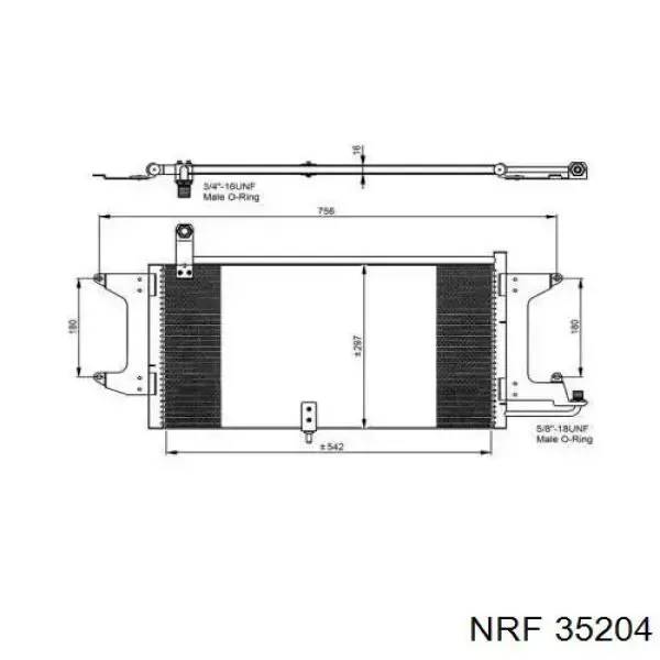 Радиатор кондиционера 35204 NRF