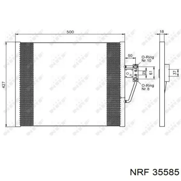Радиатор кондиционера 35585 NRF