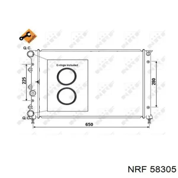 Радиатор 58305 NRF