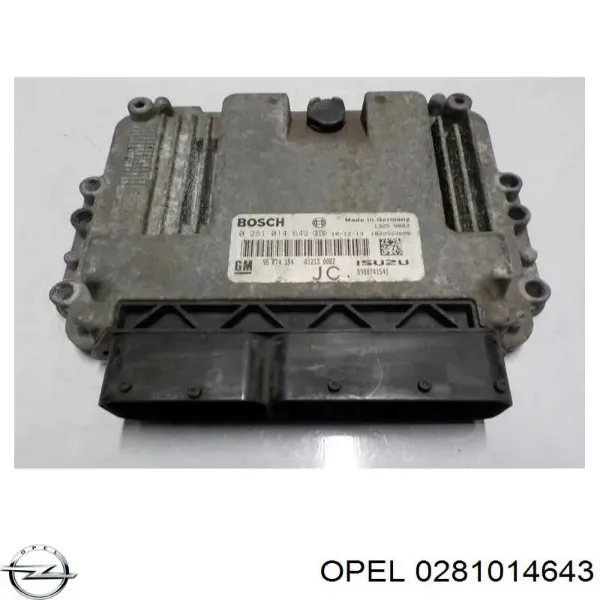 Блок управления двигателем 0281014643 Opel
