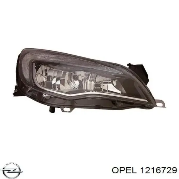 Правая фара 1216729 Opel