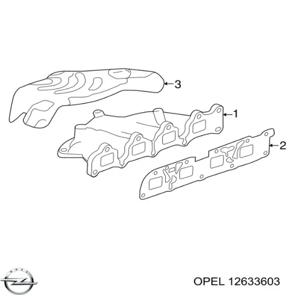 Выпускной коллектор 12633603 Opel