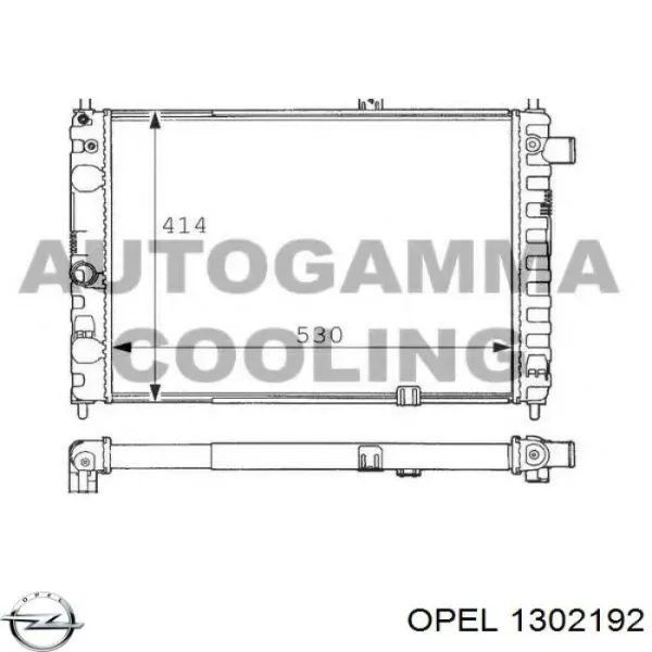 Радиатор 1302192 Opel