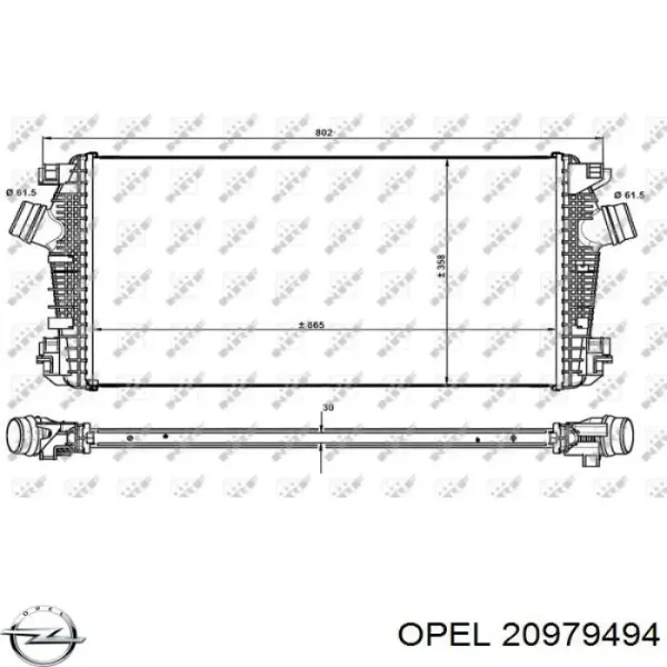 Интеркулер 20979494 Opel