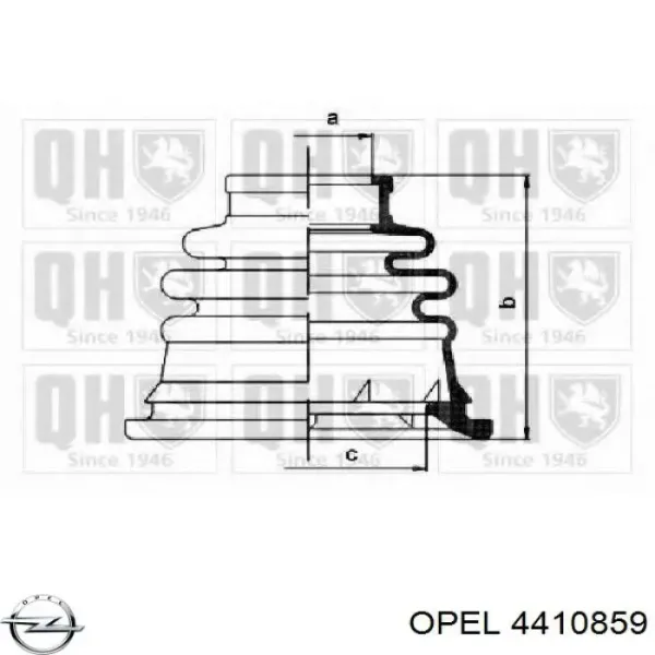 4410859 Opel Пыльник гранаты внутренний, левый