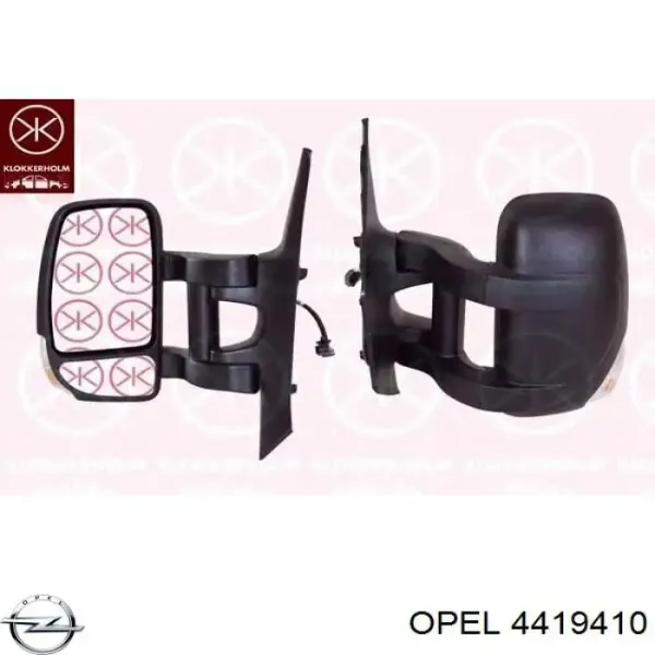 Левое боковое зеркало 4419410 Opel