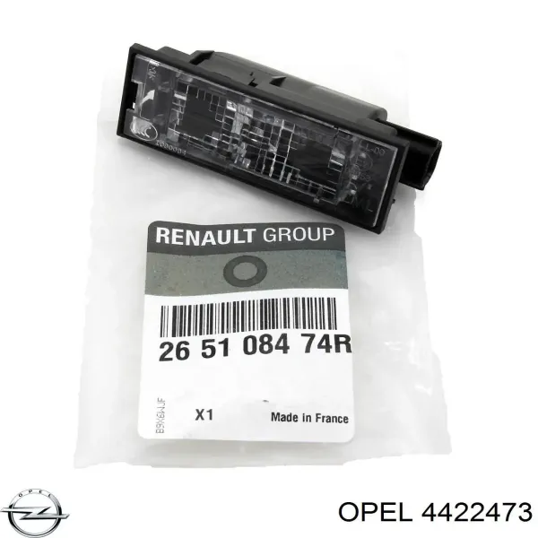 Фонарь подсветки заднего номера Opel 4422473 цена, от
