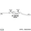 Центральная часть глушителя Opel Omega 25, 26, 27