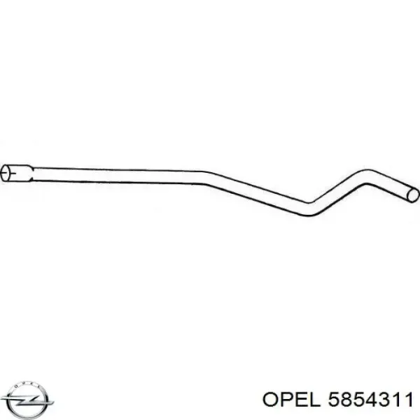 Центральная часть глушителя 5854311 Opel
