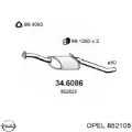 Центральная часть глушителя Opel Omega 66, 67
