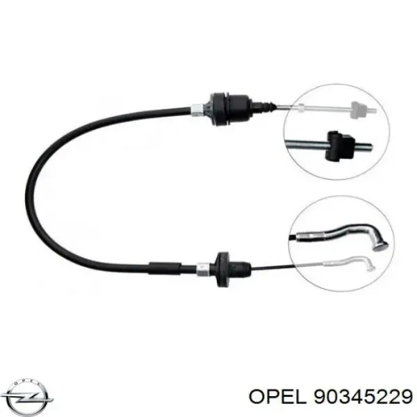 Трос сцепления 90345229 Opel