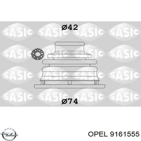 Пыльник шарнира угловых скоростей внутренний передний левый Opel 9161555 цена, от