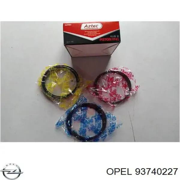 Кольца поршневые комплект на мотор, 2-й ремонт (+0,50) 93740227 Opel