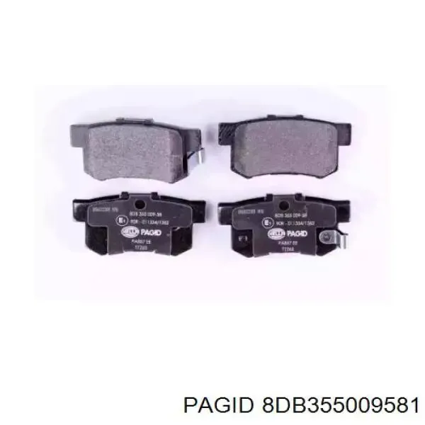 Задние тормозные колодки 8DB355009581 HELLA-PAGID