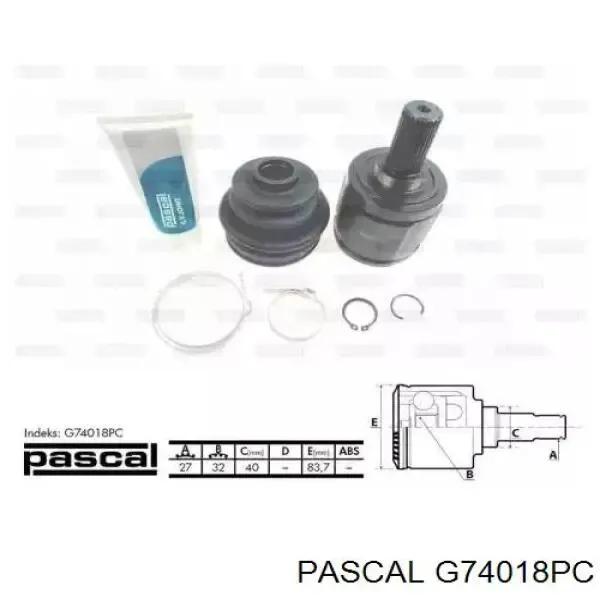 Шарнир угловых скоростей передний левый Pascal G74018PC цена, от